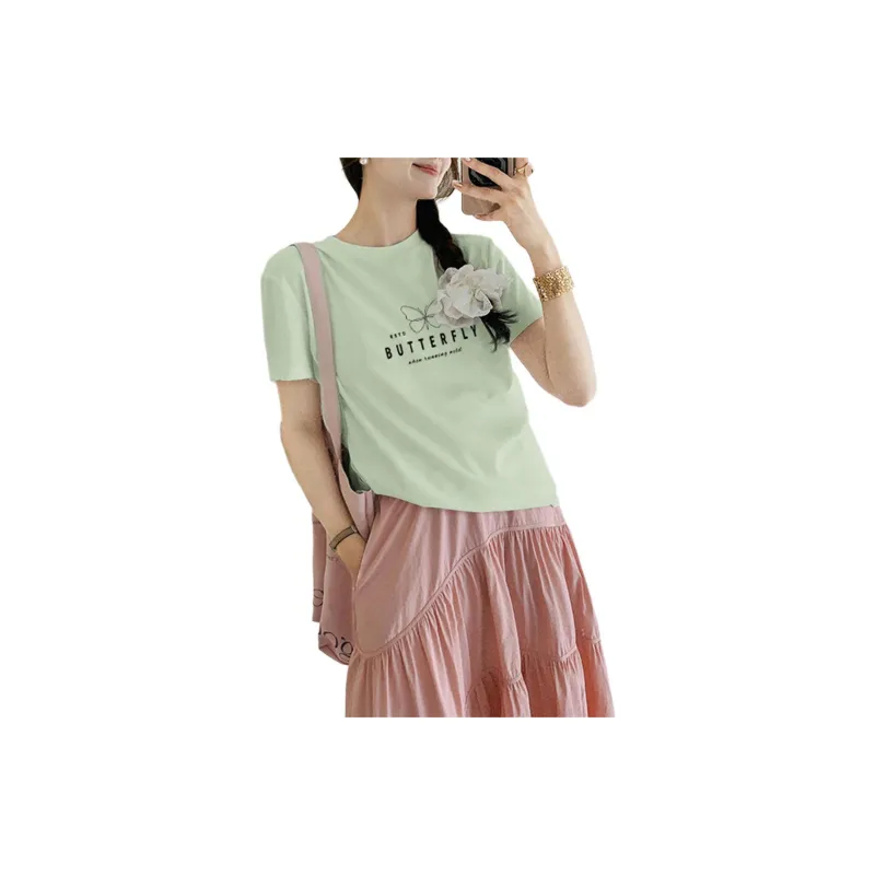 Weixi T Shirt Women's Light Pea Green-2