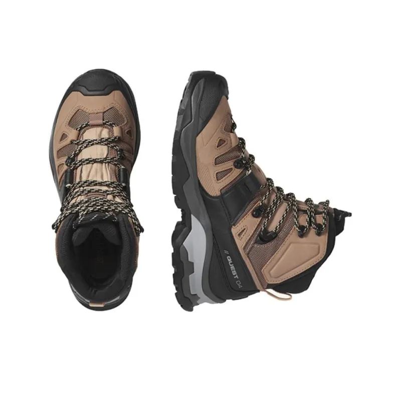SALOMON Hiking / Trekking Shoes Women's High Top Black/Brown-2