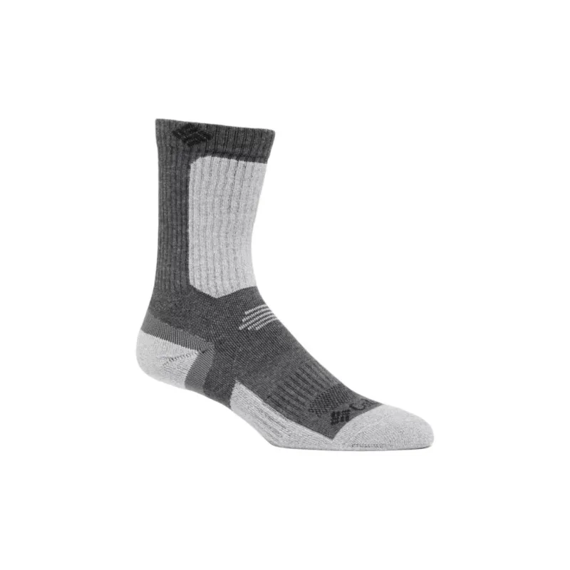 Columbia Hike Hike Crew Mid-Calf Socks Unisex 1 Pack Charcoal-1