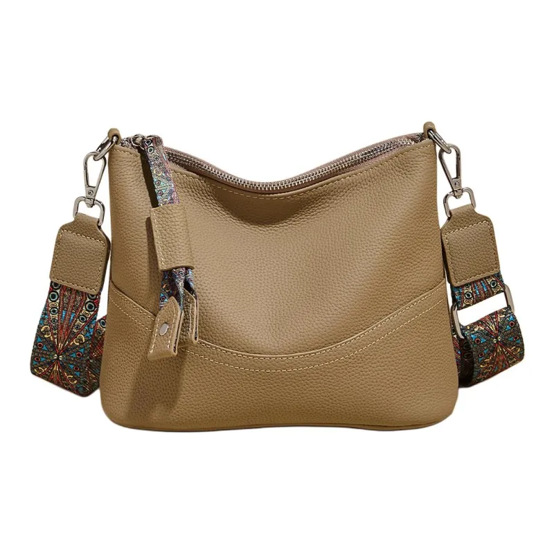 Marino Orlandi Cow Leather Bonded Synthetic Leather Shoulder Bag Bucket Mom Bag Large Size Women's Black/White/Gray-10