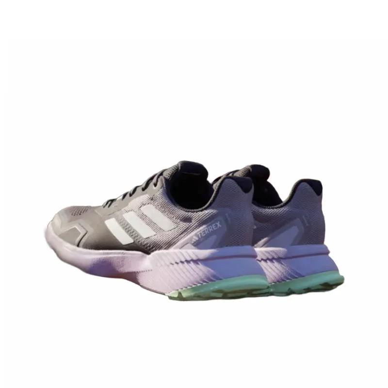 Adidas Terre Slip Resistant, Abrasion Resistant Cushioning Low Top Trail Running Shoes Women's Black Purple-5