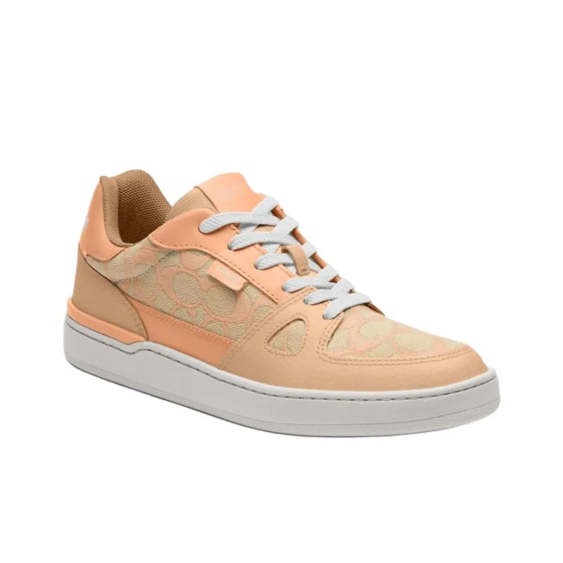 COACH Clip Low Top Skateboard Shoes Women's Pink-2