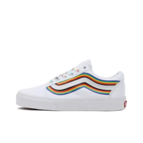 Vans Old Skool Skateboard Shoes Unisex Low-Top White/Multicolor