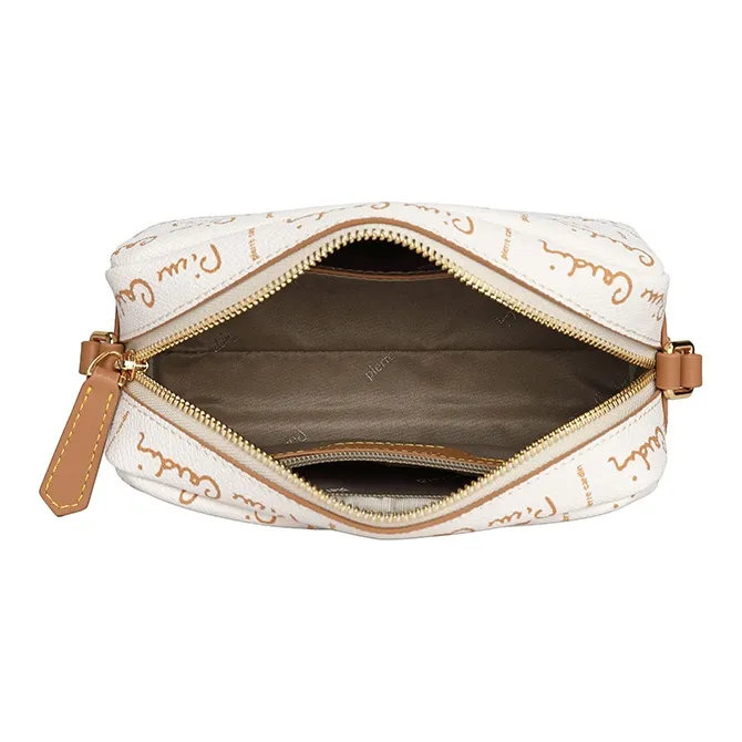 PIERRE CARDIN Polyvinyl Chloride PVC Crossbody Bag, Shoulder Bag Regular Women's Beige-2