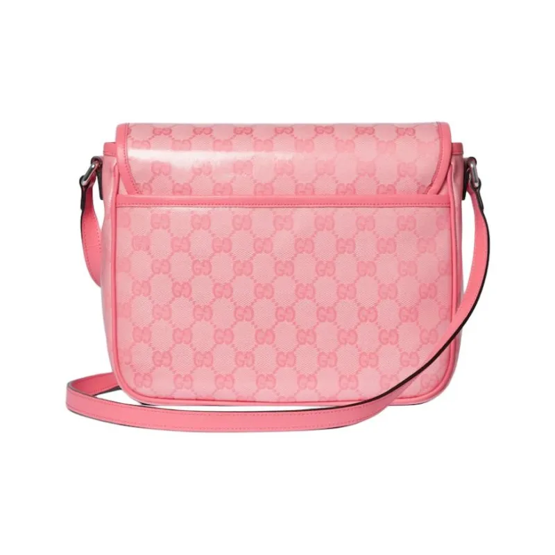 GUCCI Crystal Canvas Shoulder Bag Crossbody Bag Kids' Pink-4