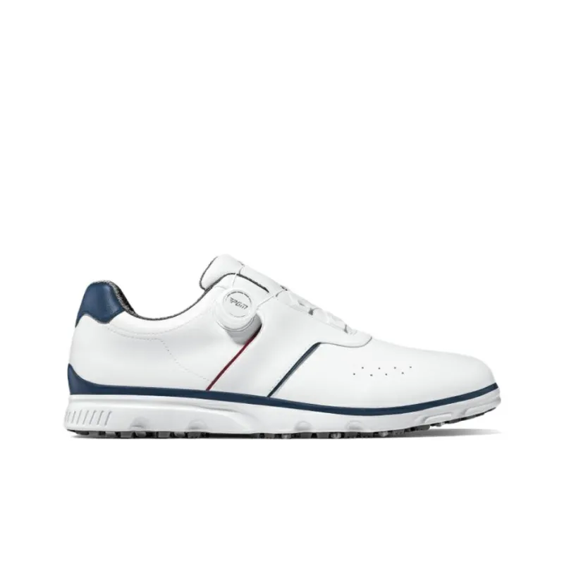 PGM Low Top Golf Shoes Men's White Blue Red-1
