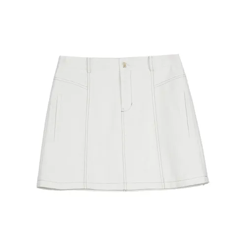 ELLE Casual Short Skirts Women's Off White