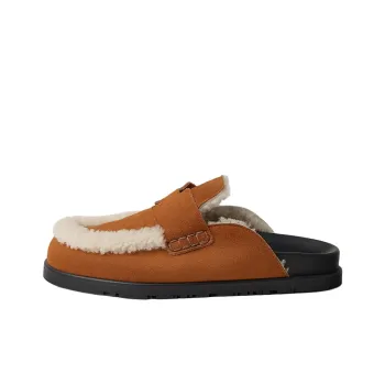 HERMES Slip Resistant Wrap toe Slippers Women's Brown