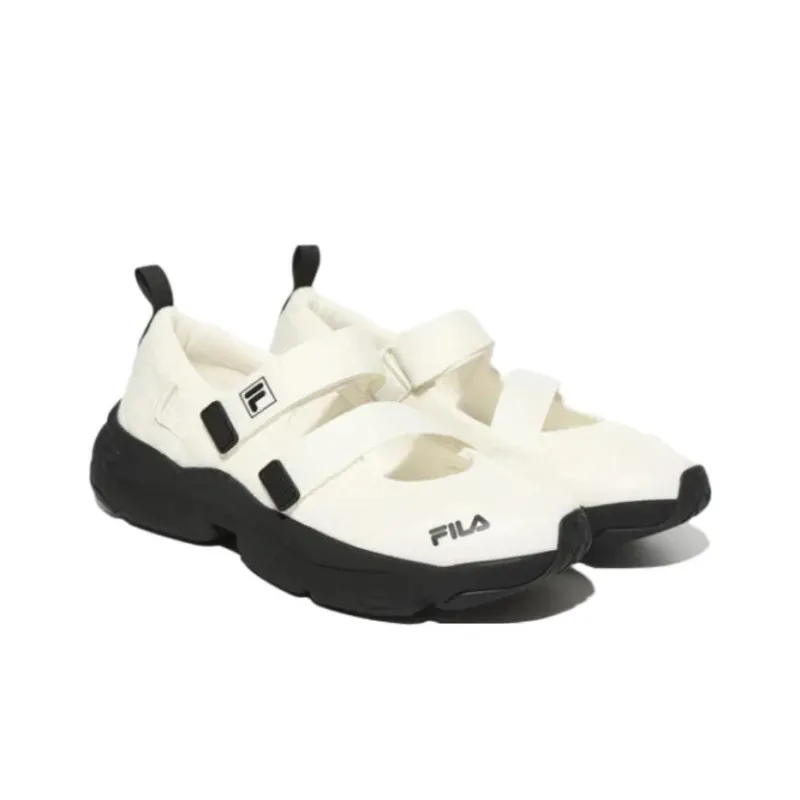 FILA Ray Anti Slip Wear Resistant Low Top Casual Shoes Unisex White Black-4