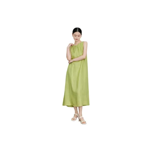 Suotian Sleeveless Dresses Women's Green