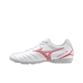 Mizuno Monarcida AG Rubber Short Studs Cushioning Wear Resistant Soccer Shoes Unisex White Red