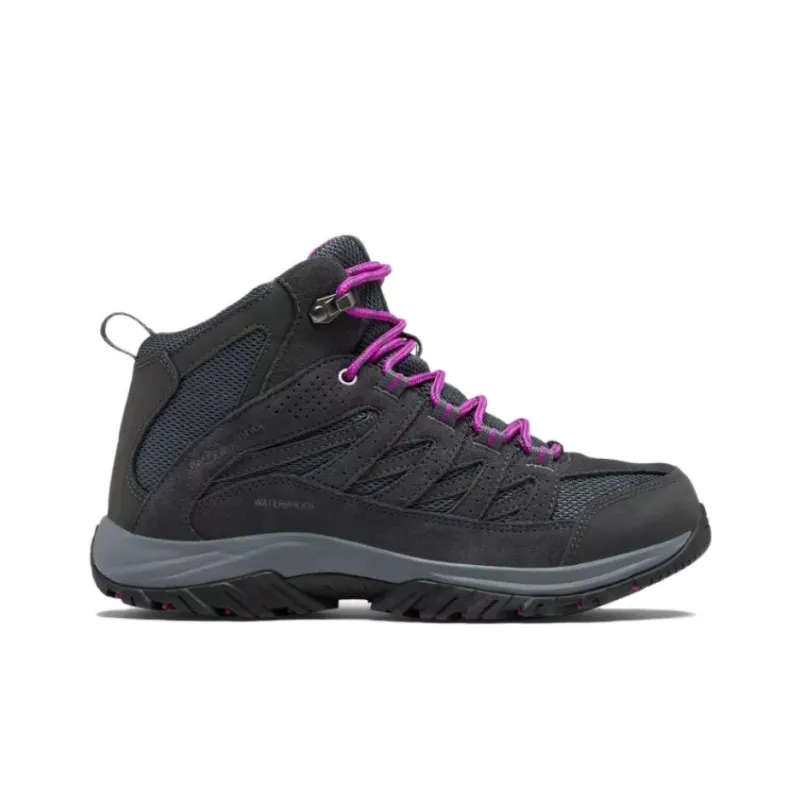 Columbia Crestwood Water-Resistant Mid-Top Hiking Shoes Women's Black-1