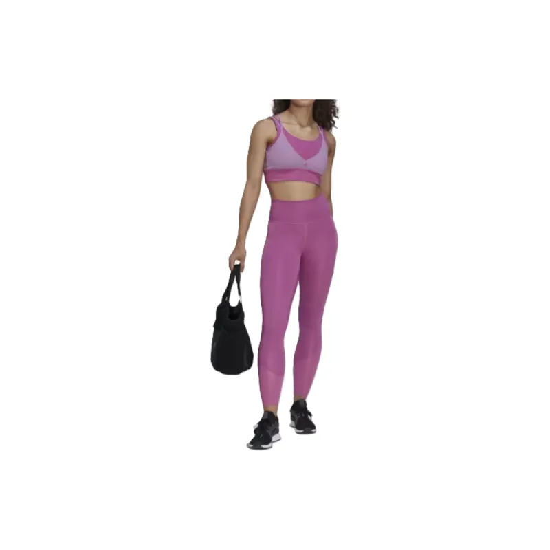 Adidas OPTIME TRAINING SHINY FULL LENGTH LEGGINGS Athletic Trousers Women's Purple-1