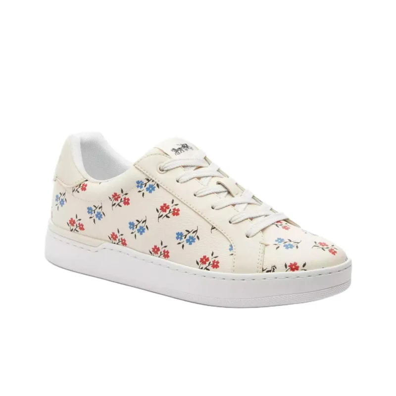 COACH Low Top Skateboard Shoes Women's Beige-2