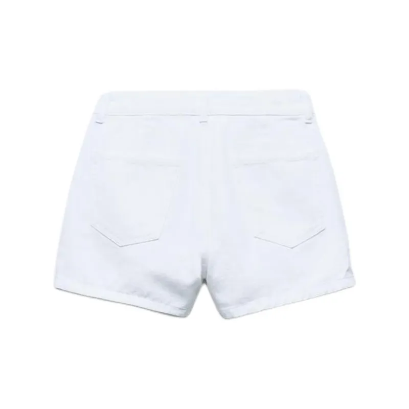 ZARA Denim Shorts Women's White-1