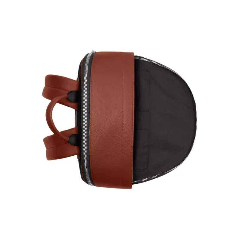 COACH West Leather Patchwork Smooth Calfskin Backpack Large Size Unisex Brown-2