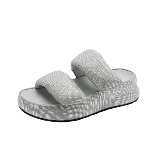 Satchi Slide Slippers Women's Gray