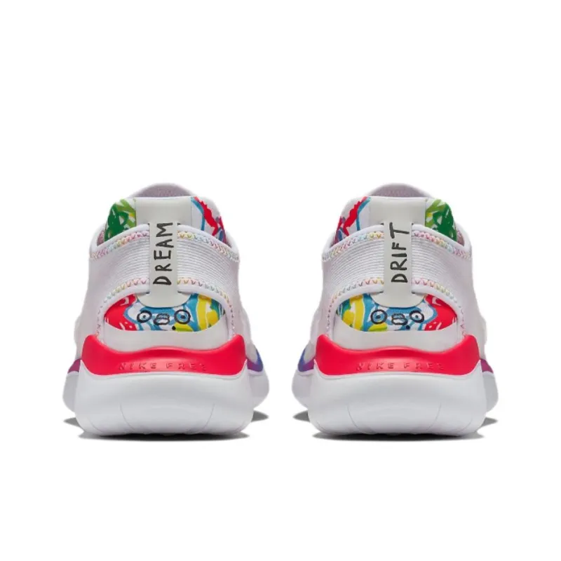 Nike Free RN 2018 Cushioning, Wear Resistant Low Top Casual Running Shoes Women's Pink White-4