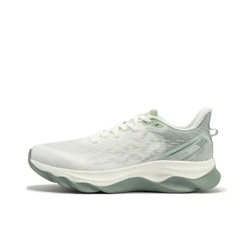 361° Cushioning, Wear Resistant Low Top Casual Running Shoes Men's White Green