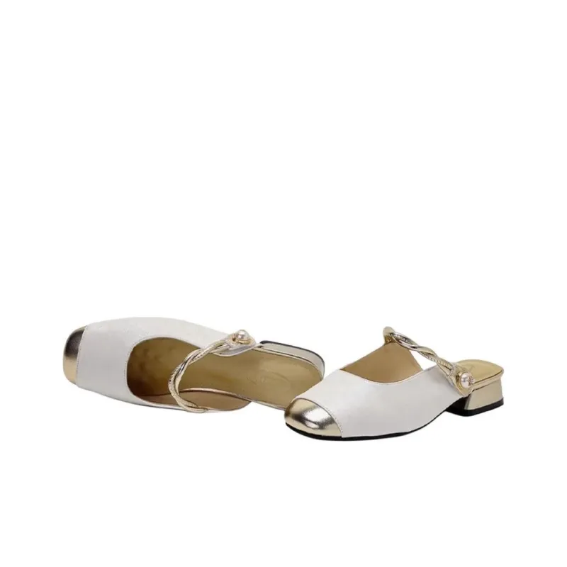 Satchi Slip-Resistant Wrap-toe Slippers Women's Ecru-2