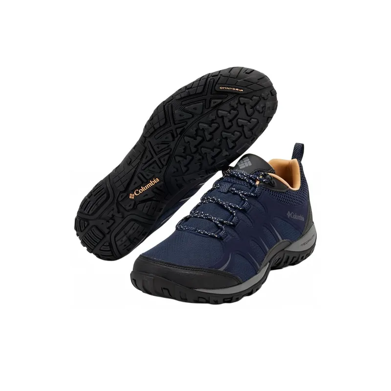 Columbia Cushioned Slip Resistant Low Top Trekking Shoes Men's Navy Blue-3