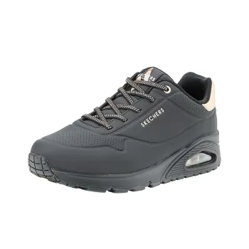 Skechers UNO - SHIMMER AWAY Durable Breathable Low-Top Casual Shoes Women's Black