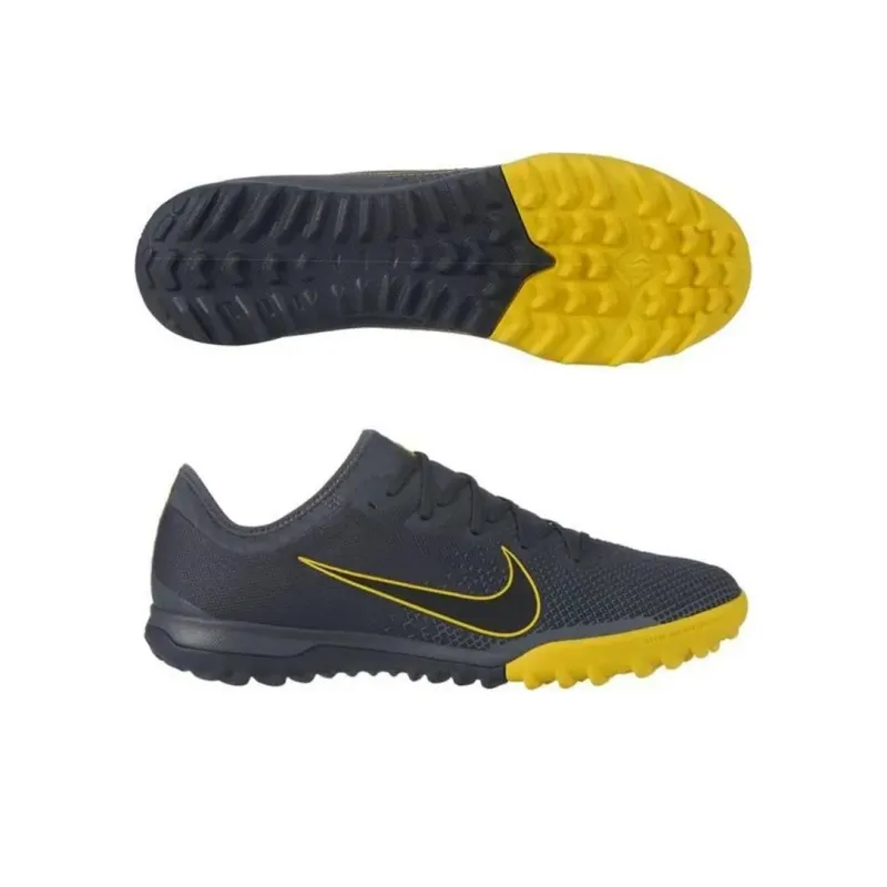 Nike Mercurial Vapor 12 Soccer Shoes Men Low-Top Gray/Yellow-2