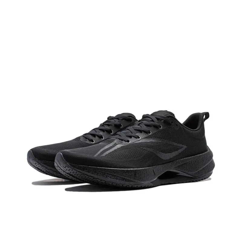LiNing Super Light 21 Cushioning Anti Slip Wear Resistant Breathability Low Top Running Shoes Men's Black-2