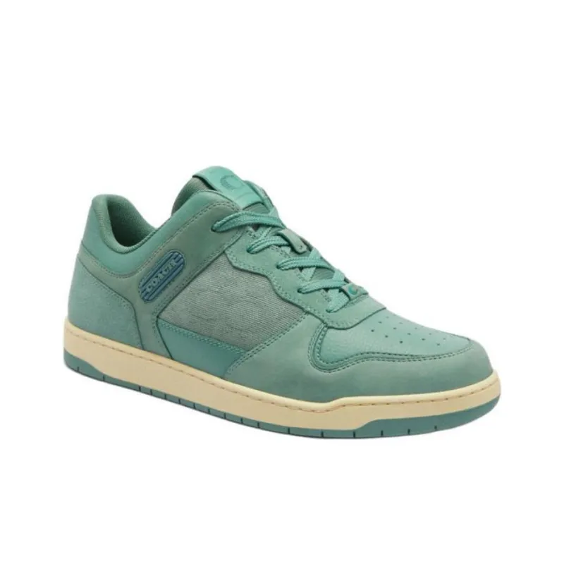 COACH C201 Low Top Skateboard Shoes Men's Green-2