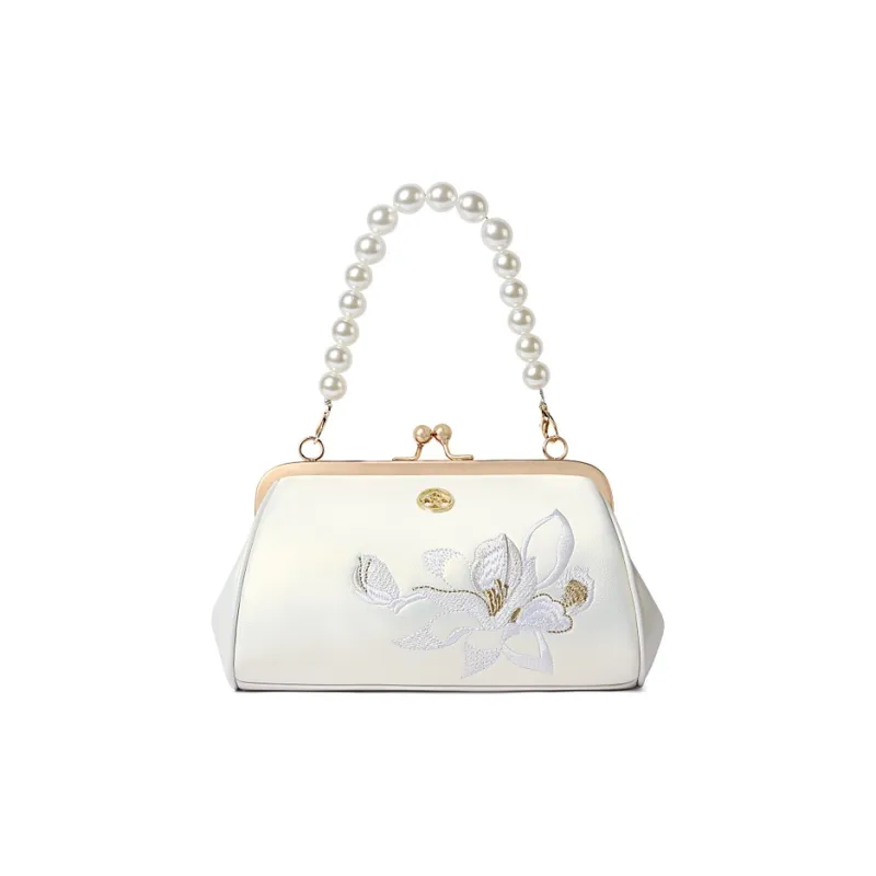 TUCANO Split Cow Leather Handbag, Shoulder Bag, Crossbody Bag Regular Women's Milkshake White-0