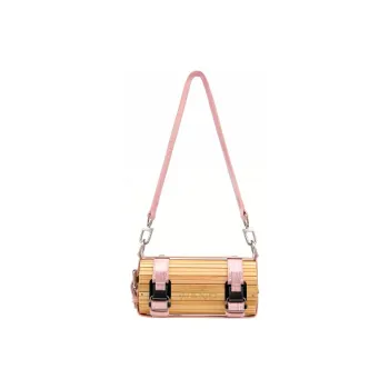 Feng Chen Wang Polyurethane Cylinder Bag Shoulder Bag Crossbody Bag Unisex Light Pink