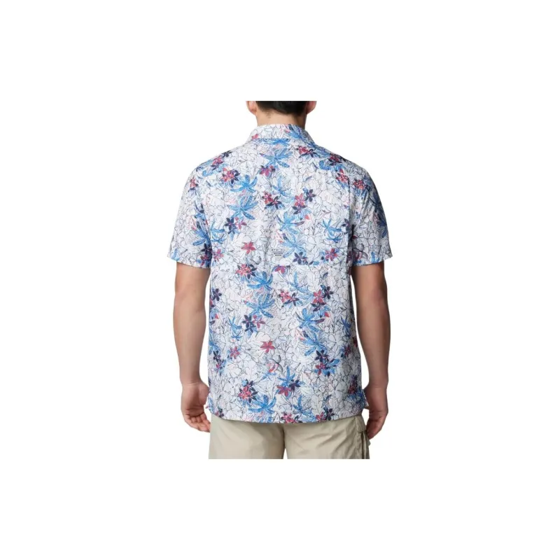 Columbia PFG Super Slack Tide™ Camp Shirt Men's White-1
