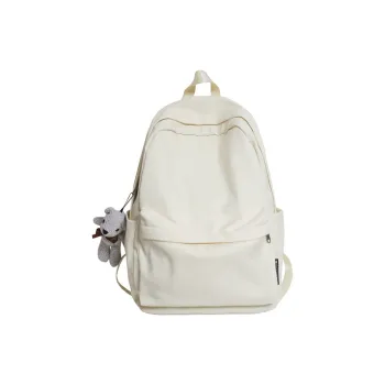Huangmu Nylon Backpack Regular Unisex Black Pink White Blue Purple