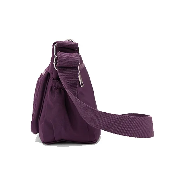 CORALDAISY Fabric Crossbody Handbag, Shoulder Bag Women's Dark Purple-3