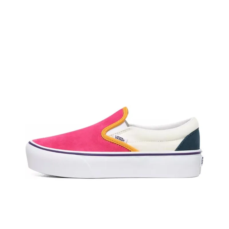 Vans Mini Cord Classic Slip On Platform Multi Pink Women's-0