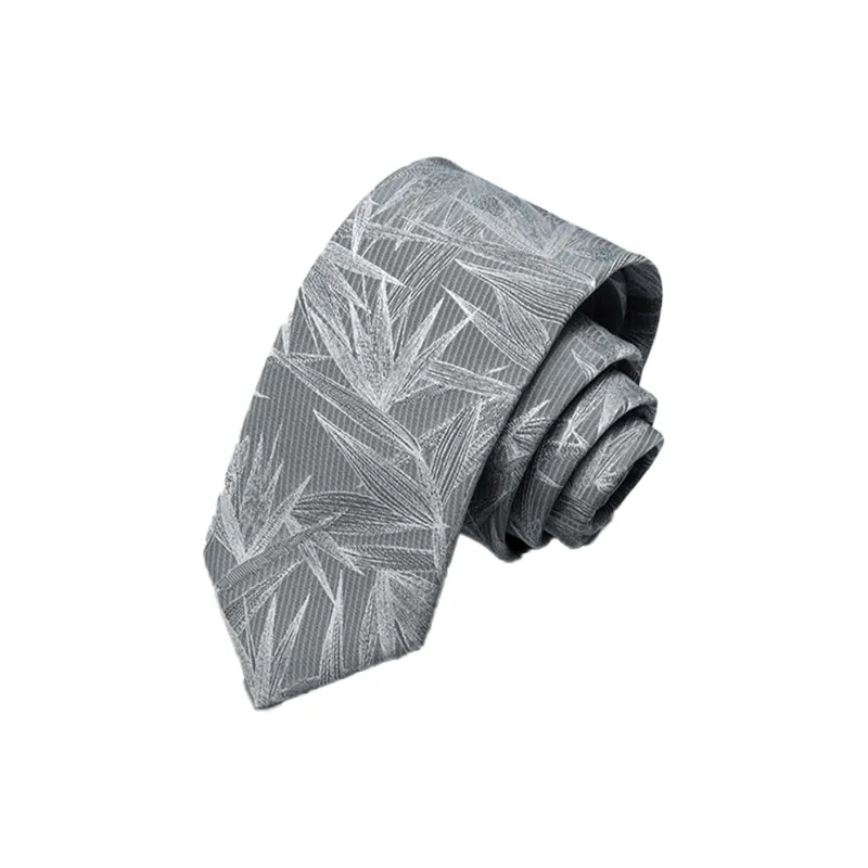 GOLDLION Polyester Ties Men's Gray/Navy Blue-7