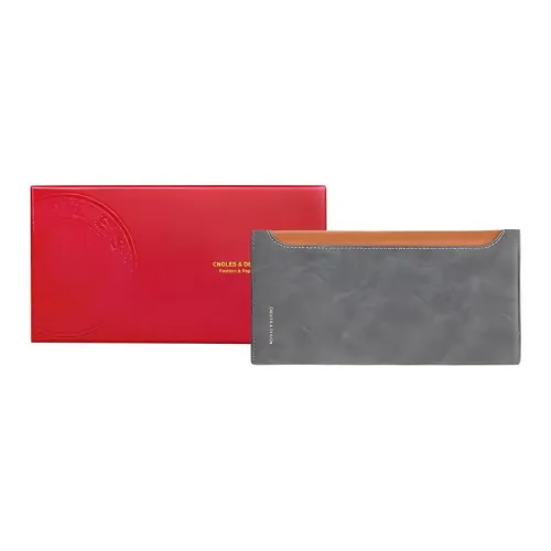 CNOLES Synthetic Leather Wallet Regular Women's Gray
