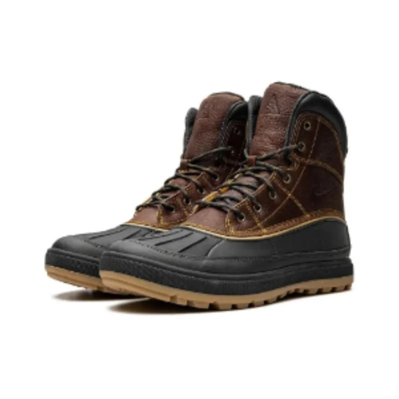 Nike Woodside 2 Cushioning Wear-Resistant Mid-Top Skateboard Shoes Women's Brown Black-2