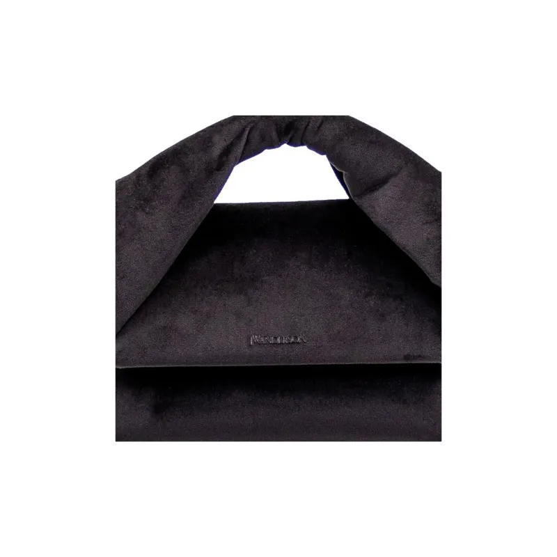 JW Anderson Logo Detailed Midi Velvet Handbag-4