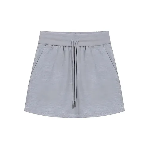 PZGE Casual Short Skirts Women's Gray