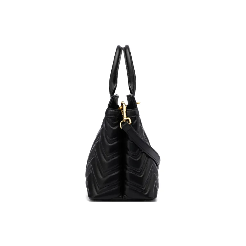 FION Cow Leather Killer Bag, Shoulder Bag, Crossbody Bag, Handbag Regular Women's Black-2