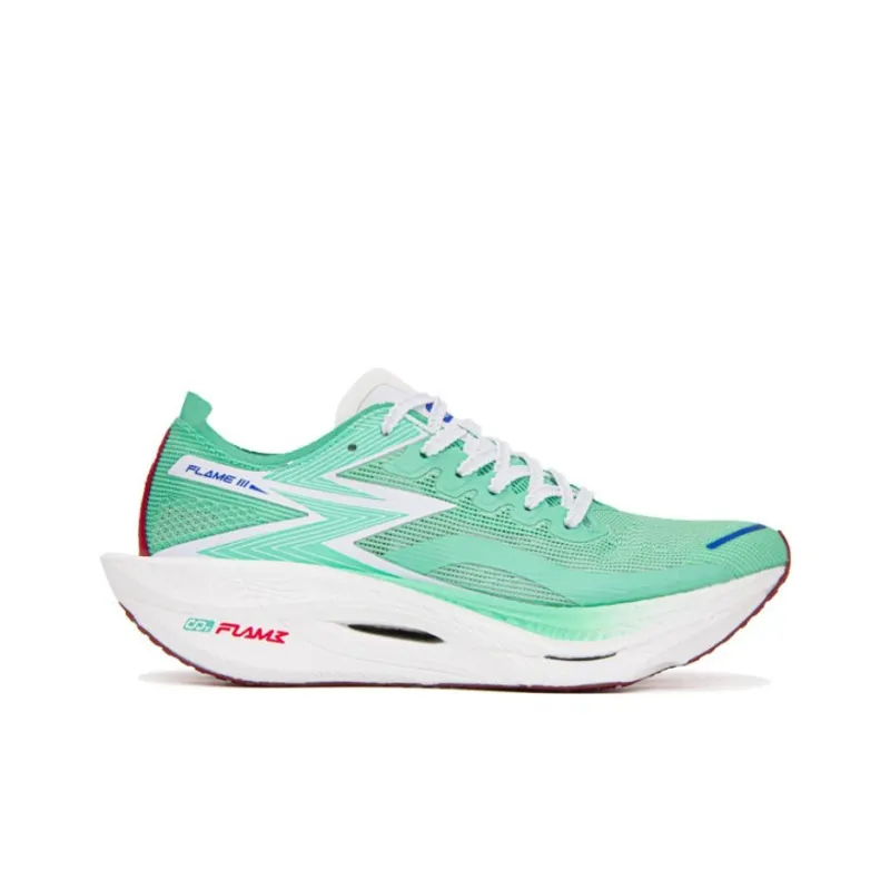 361° Fly Burn 3 Cushioning Breathable Low Top Carbon Plate Marathon Running Shoes Unisex Green White-1