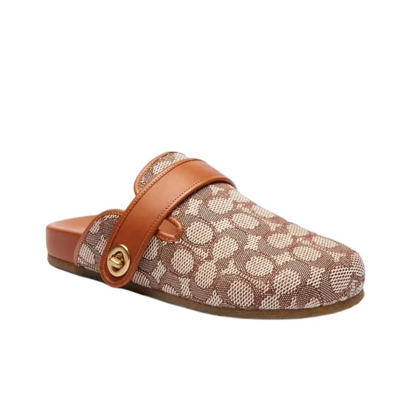COACH Blake Closed Toe Slippers Women's Brown-2