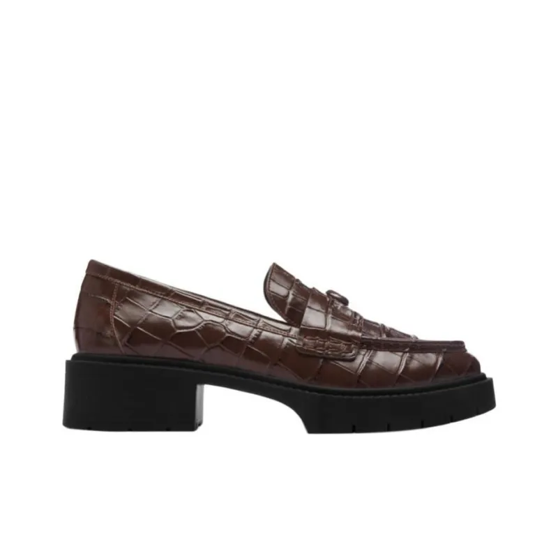 COACH Leah Loafers 3.8cm Women's Brown-1