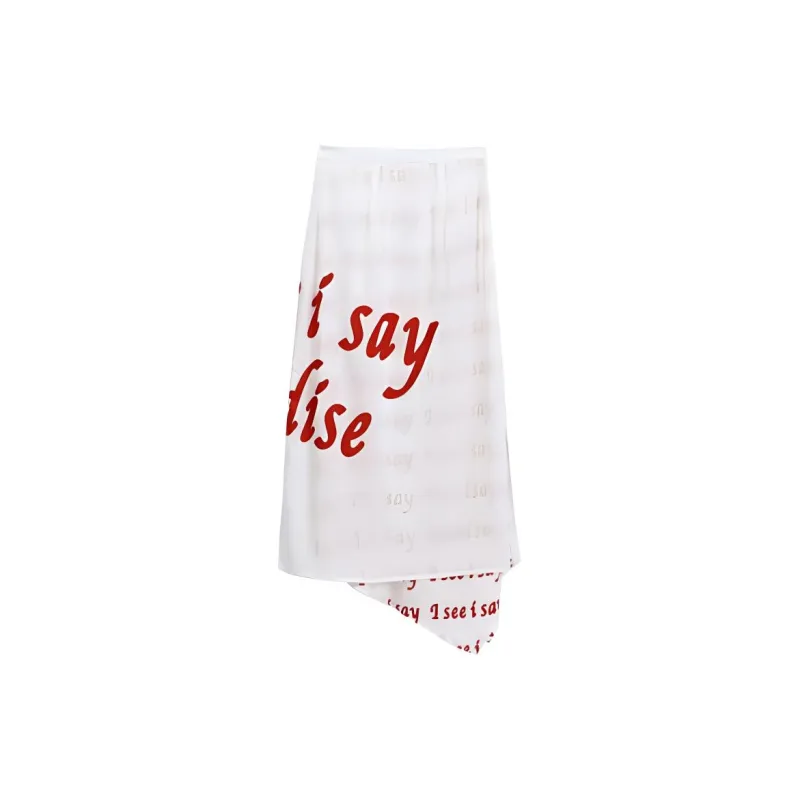 Metamorphosis Casual Long Skirts Women's White-1