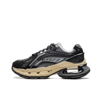 LiNing Furious Rider Bow Cushioning Wear Resistant Low Top Casual Shoes Women's Black Gray