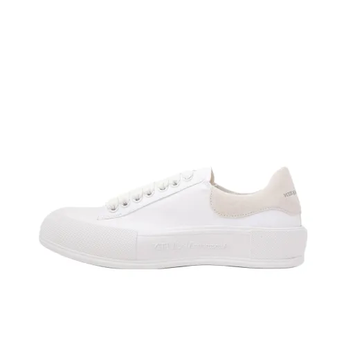 Alexander McQueen Deck Skateboard Shoes Men Low-Top White