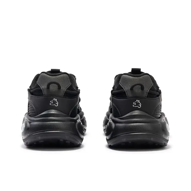 361° Abrasion Resistant Breathable Low Top Chunky Sneakers Men's Obsidian Black-3