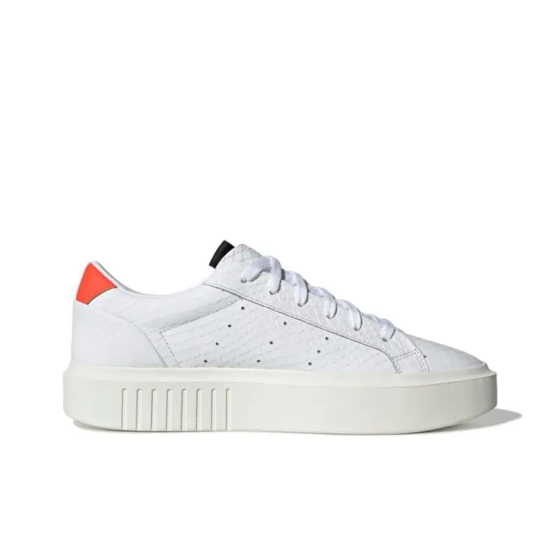 Adidas Sleek Super White Croc Solar Red Women's-1