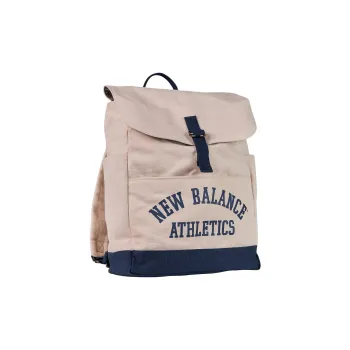 New Balance Cotton Patchwork Canvas Canvas Bag Backpack Unisex Beige & Blue